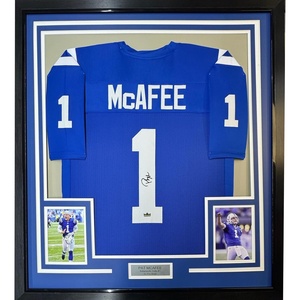 image:imageFramed Facsimile Autographed Pat McAfee 35x39 Indianapolis Blue Reprint Laser Auto Football Jersey