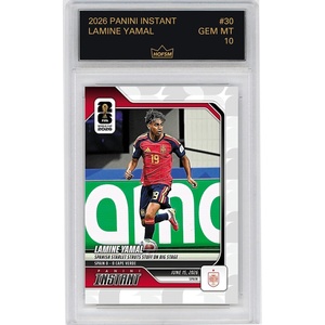 image:imageGraded 2026 Panini Instant FIFA World Cup Lamine Yamal 30 Spanish Starlet Struts Stuff On Big Stage Spain Soccer Card HOFSM 10 Gem Mint