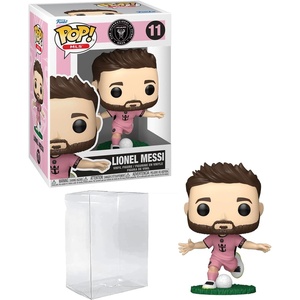 image:imageLionel Messi 11 Pink Uniform Funko POP Soccer Inter Miami CF Figurine Bundle with HOFSM Protector Case