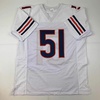 image:imageFacsimile Autographed Dick Butkus Chicago White Reprint Laser Auto Football Jersey Size Mens XL