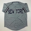 image:imageFacsimile Autographed Mariano Rivera New York Grey Reprint Laser Auto Baseball Jersey Size Mens XL
