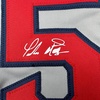 image:imageFacsimile Autographed Pedro Martinez Boston Grey Reprint Laser Auto Baseball Jersey Size Mens XL