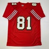 image:imageFacsimile Autographed Terrell Owens San Francisco Red Reprint Laser Auto Football Jersey Size Mens XL