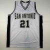 image:imageFacsimile Autographed Tim Duncan San Antonio White Reprint Laser Auto Basketball Jersey Size Mens XL