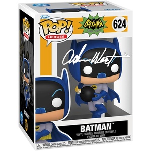 image:imageAdam West Batman 624 1966 with Bomb Facsimile Signed Reprint Laser Autographed Funko POP Heroes Figurine with Protector Case