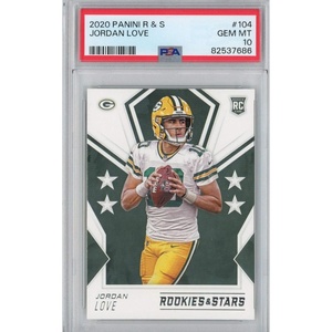 image:imageGraded 2020 Panini Rookies amp Stars Jordan Love 104 Rookie RC Football Card PSA 10 Gem Mint