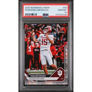image:imageGraded 2025 Topps Bowman U Now Fernando Mendoza 60 Rookie RC Football Card PSA 10 Gem Mint