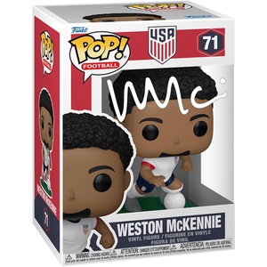 image:imageWeston McKennie 71 United States USA Facsimile Signed Reprint Laser Autographed Funko POP Soccer Figurine with Protector Case