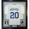 image:imageFramed AutographedSigned Jorge Posada 35x39 New York Pinstripe Baseball Jersey Beckett BAS COA