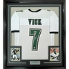 image:imageFramed AutographedSigned Michael Mike Vick 33x42 Philadelphia White Football Jersey PSADNA COA