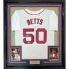 image:imageFramed AutographedSigned Mookie Betts 35x39 Boston White Baseball Jersey JSA COA
