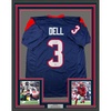 image:imageFramed AutographedSigned Tank Dell 35x39 Houston Blue Football Jersey Beckett BAS COA