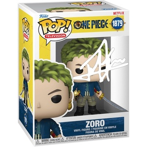 image:imageMackenyu Zoro 1879 One Piece Netflix Live Action Facsimile Signed Reprint Laser Autographed Funko POP Television Figurine with Protector Case