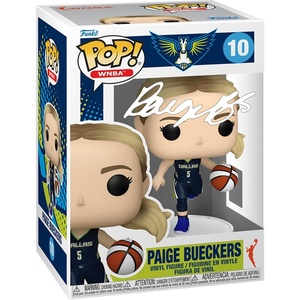 image:imagePaige Bueckers 10 Facsimile Signed Reprint Laser Autographed Funko POP Basketball Dallas Wings Figurine with Protector Case