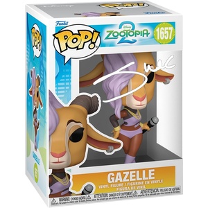 image:imageShakira Gazelle 1657 Zootopia 2 Facsimile Signed Reprint Laser Autographed Funko POP Disney Movies Figurine with Protector Case