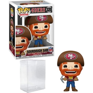 image:imageSourdough Sam San Francisco 49ers 320 Funko POP Football Mascots Figurine Bundle with HOFSM Protector Case