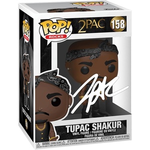 image:imageTupac Shakur 158 Facsimile Signed Reprint Laser Autographed Funko POP Rocks Figurine with Protector Case