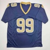 image:imageAutographedSigned Aaron Donald Los Angeles LA Dark Blue Football Jersey JSA COA