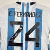 image:imageAutographedSigned Enzo Fernandez Argentina BlueWhite Soccer World Cup Jersey Beckett BAS COA