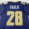 image:imageAutographedSigned Marshall Faulk St Louis Navy Blue Football Jersey Beckett BAS COA