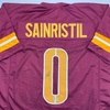 image:imageAutographedSigned Mike Sainristil Washington Burgundy Football Jersey Beckett BAS COA