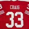 image:imageAutographedSigned Roger Craig San Francisco Red Football Jersey JSA COA