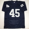 image:imageAutographedSigned Rudy Ruettiger Notre Dame Blue Stat College Football Jersey JSA COA