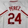 image:imageAutographedSigned Tony Perez Cincinnati White Baseball Jersey Beckett BAS COA