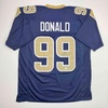 image:imageAutographedSigned Aaron Donald Los Angeles LA Dark Blue Football Jersey JSA COA