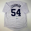 image:imageAutographedSigned Aroldis Chapman New York Pinstripe Baseball Jersey Beckett BAS COA