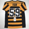 image:imageAutographedSigned Jack Ham HOF 88 Pittsburgh Bumble Bee Football Jersey JSA COA