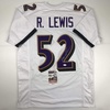 image:imageAutographedSigned Ray Lewis Baltimore White Football Jersey JSA COA