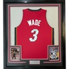 image:imageFramed AutographedSigned Dwyane Wade 35x39 Miami Heat Red 200506 MampN Authentic Basketball Jersey Fanatics COA