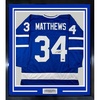 image:imageFramed Facsimile Autographed Auston Matthews 35x39 Toronto Blue Reprint Laser Auto Hockey Jersey