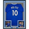 image:imageFramed Facsimile Autographed Christian Pulisic 35x39 Chelsea FC Blue Reprint Laser Auto Soccer Jersey