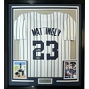 image:imageFramed Facsimile Autographed Don Mattingly 35x39 New York Pinstripe Reprint Laser Auto Baseball Jersey