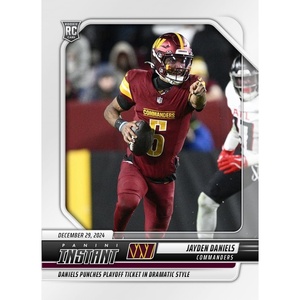 image:image2024 Panini Instant NFL Jayden Daniels 239 Punches Playoff Ticket Washington Commanders Rookie RC Football Card