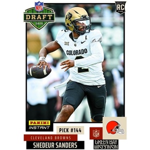 image:image2025 Panini Instant NFL Shedeur Sanders 7 Draft Night Cleveland Browns Rookie RC Football Card