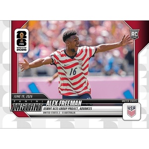 image:image2026 Panini Instant FIFA World Cup Alex Freeman 67 USMNT Aces Group Project Advances USA Rookie RC Soccer Card