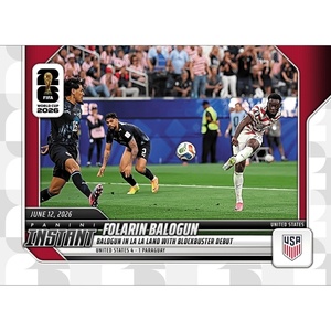 image:image2026 Panini Instant FIFA World Cup Folarin Balogun 9 Balogun In LA LA Land with Blockbuster Debut USA Soccer Card