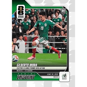 image:image2026 Panini Instant FIFA World Cup Gilberto Mora 179 Electric El Nino Storms into Action Mexico Rookie RC Soccer Card