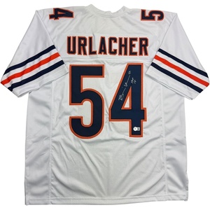 image:imageAutographedSigned Brian Urlacher HOF 18 Chicago White Football Jersey Beckett BAS COA
