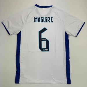 image:imageAutographedSigned Harry Maguire England White Soccer Jersey Beckett BAS COA