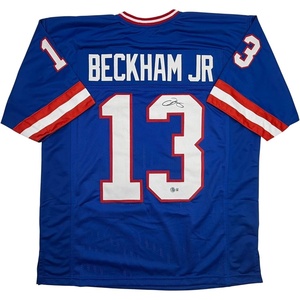 image:imageAutographedSigned Odell Beckham Jr OBJ New York Retro Blue Football Jersey Beckett BAS COA
