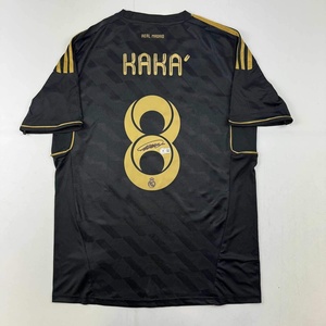image:imageAutographedSigned Ricardo Kaka Real Madrid Black Retro Soccer Futbol Jersey Beckett BAS COA