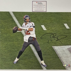 image:imageAutographedSigned Tom Brady Super Bowl LV Tampa Bay Buccaneers 16x20 Football Photo Fanatics COA