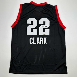 image:imageFacsimile Autographed Caitlin Clark 2024 1st AllStar Game Black Reprint Laser Auto Basketball Jersey Size Mens XL
