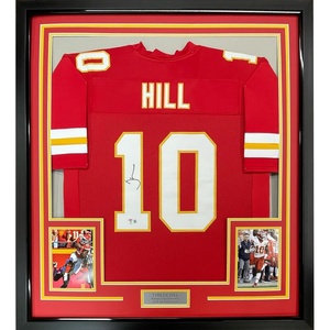 image:imageFramed AutographedSigned Tyreek Hill 33x42 Kansas City Red Football Jersey JSA COA
