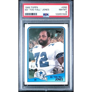 image:imageGraded 1988 Topps Ed Too Tall Jones 266 Football Card PSA 8 Near Mint