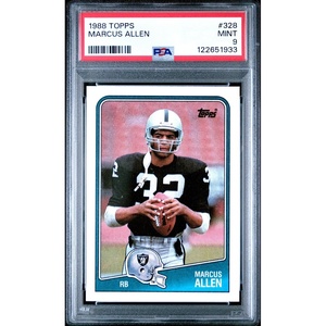 image:imageGraded 1988 Topps Marcus Allen 328 Football Card PSA 9 Mint
